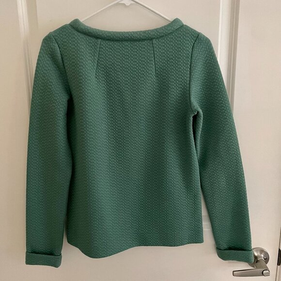 Boden Women's Long Sleeve Green Shirt, US 2 - Picture 2 of 9